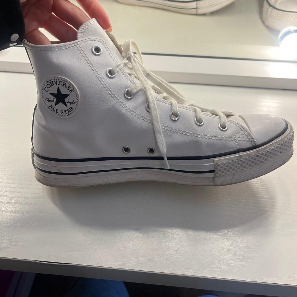 Converse Cream High-Top Sneakers